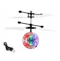 Spīdošā lidojošā lelle - LED 3D spoguļu disko bumba Flying ball, rotaļlieta ballītēm