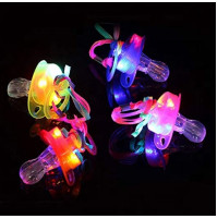 Baby pacifier with built-in LED lights
