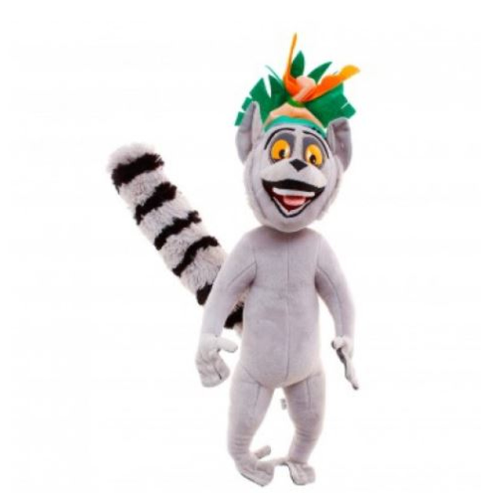 Mīkstā rotaļlieta karalis lemūrs Džulians no multfilmas Madagaskāra