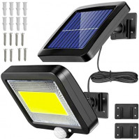Waterproof outdoor spotlight lamp with solar battery, PIR motion sensor, 100 LED Solar PIR Lamp