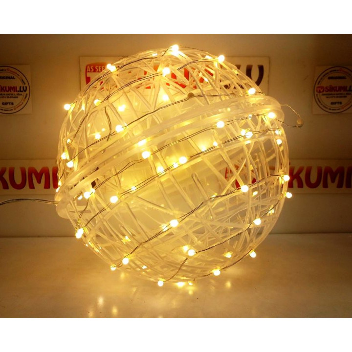 Christmas New Year's decor Big luminous disco ball from New Year's garlands 220 V