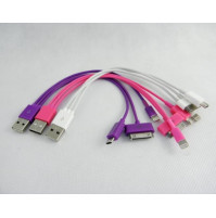 Universāls kabelis vads gadžetu uzlādēšanai 3 in 1 - Lightning, + iPad 30 Pin + Micro USB