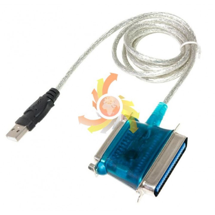 Adapter USB male dad to LPT male female mom dad, universal cable for connecting old printer to computer