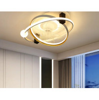 Ekskluzīva dizaina lampa guļamistabai, viesistabai, dienasgaismas lustra ar iebūvētu ventilatoru Nordic Light Luxury