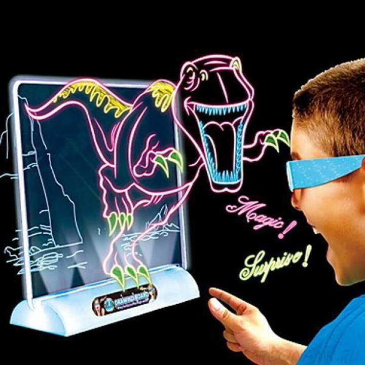 Interaktīvais 3D dēlis zīmēšanai ar apgaismojumu Magic pad Deluxe