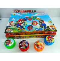 Childrens toy developing coordination, LED glowing skill toy YoYo Plumber Mario
