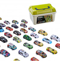 Childrens collectible toy, huge set of metal toy cars, 70 pcs, scale 1:76