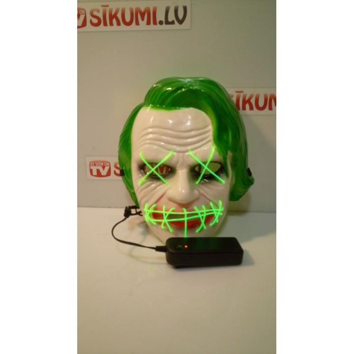 Glowing El Wire Mask Joker from Batman vs. Joker DC movie