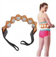 Rullīšu masāžieris - Massage Rope, kaklam, dibenam, kājām, ar mīkstām ergonomiskām bumbiņām