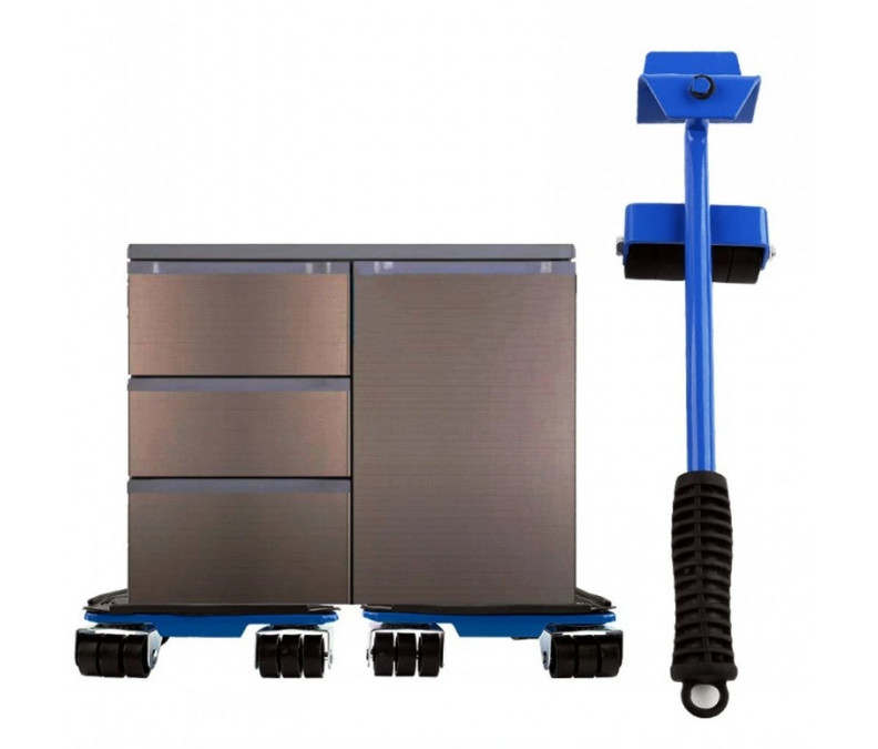 A set of rollers for lifting and moving of furniture, for weights, loads transportation 