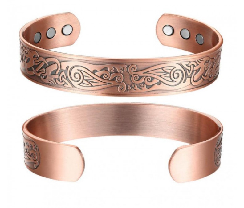 Ayurvedic copper magnetic bracelet to strengthen the body, nervous, cardiovascular system, prevention of arthritis, arthrosis