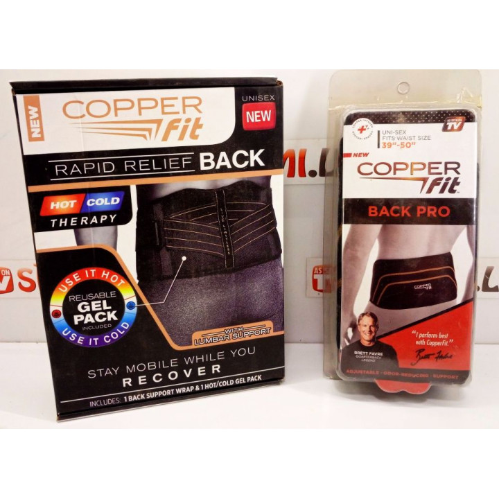 Copper Fit Compression Back Support - Waist Size 39”-50”