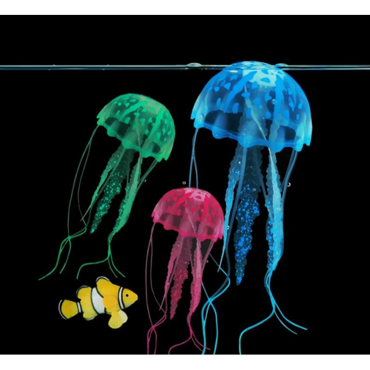 Decorative colored silicone floating jellyfish - aquarium decor -  . Gift Ideas