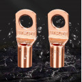 Cable terminals, copper tip, screw terminal block for connecting wires to the battery