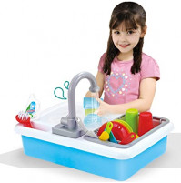 Детский развивающий игровой набор 14 в 1 — раковина для мытья посуды