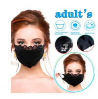 Women's reusable protective lace mask against viruses, dust
