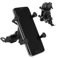 Прочный держатель телефона с водонепроницаемой беспроводной зарядкой для мотоцикла, скутера, самоката, велосипеда