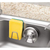 Ergonomic handy steel kitchen sponge holder for washing dishes, eliminates bad odor