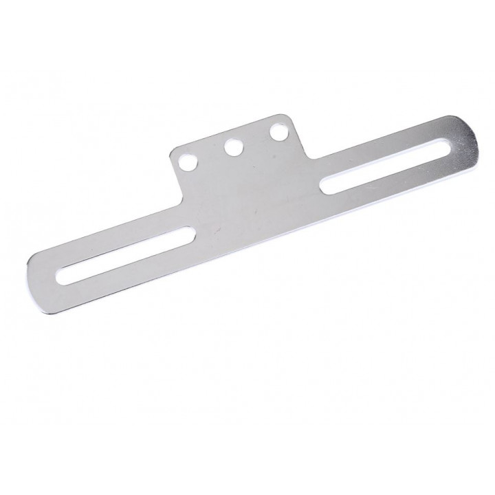 Compact license plate mount for motorcycle, moped, chopper, scooter