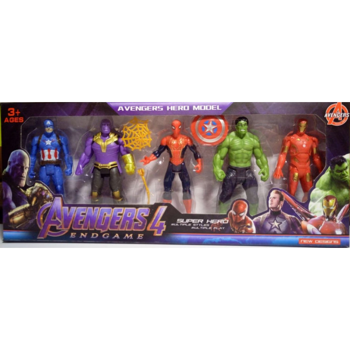 Collectible Marvel Avengers Superhero Figures - Captain America, Hulk, Thanos, Thor, Iron Man