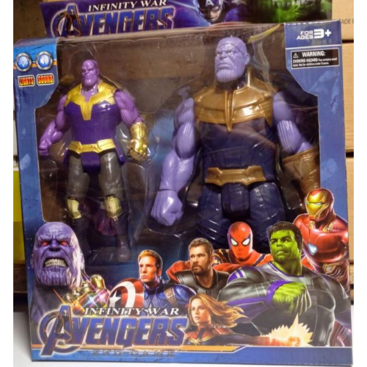 Marvel Avengers Collectible Figures - Thanos, Thor, Iron Man, Black Panther, Captain America, Captain Marvel, Hulk