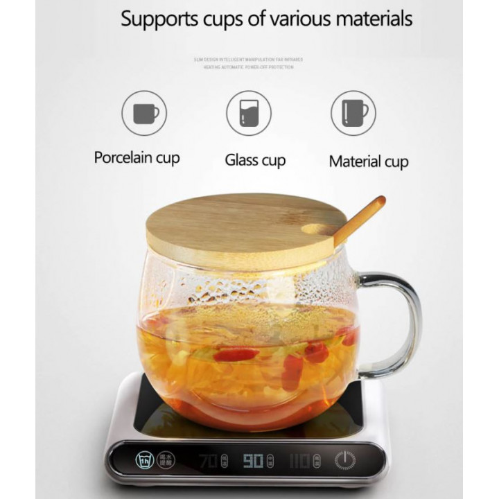USB automatic stylish touch stand, tea, coffee mug warmer - for freelancers, gamers, IT specialists, for office