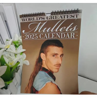 Jautrs frizūru sienas kalendārs 2025, labākie Mullet matu griezumi, iedvesmas avots īstam frizierim