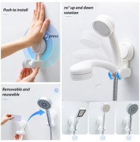 Vacuum shower head holder, universal hook with suction cups