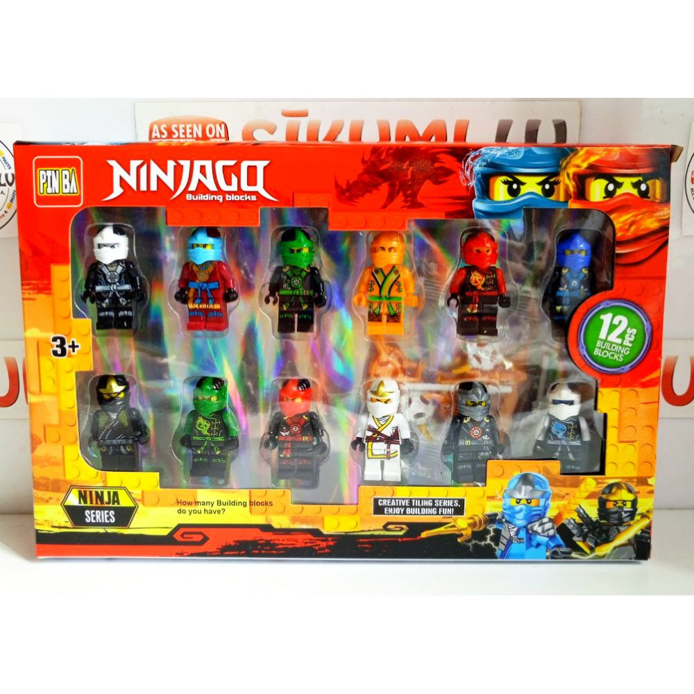 Kolekcionējamu bērnu Lego Ninjago figūriņu komplekts, 12 gab