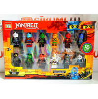 Set of collectible childrens Lego Ninjago figures, 12 pcs