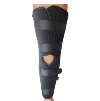 Rigid 3-sector fixator orthosis for rehabilitation of a leg after a fracture, splint for knee fixation, bandage in case of injury