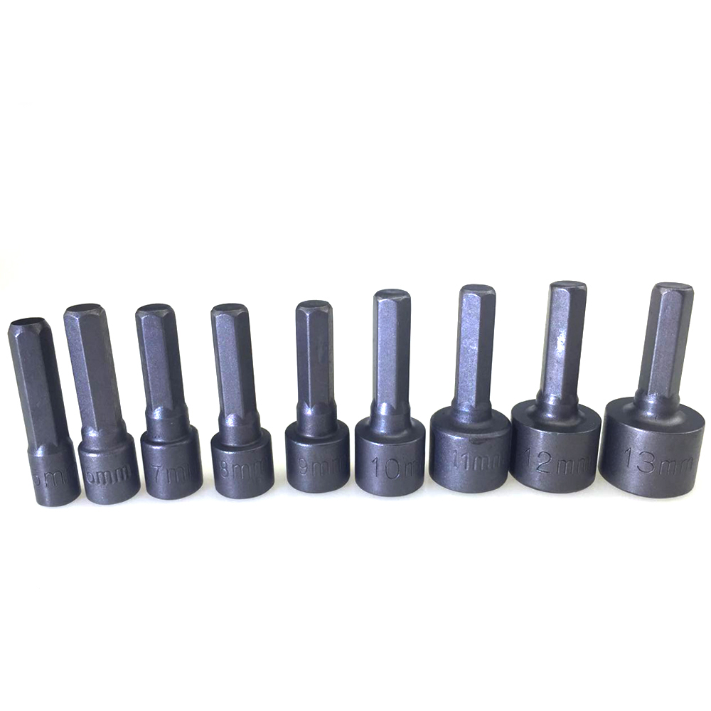 Screwdriver, drill sprocket heads of different sizes, 6-13 mm