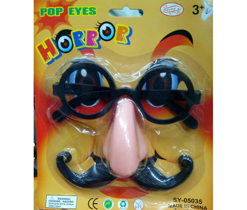 Glasses with nose and mustache - accessory for Halloween or carnival