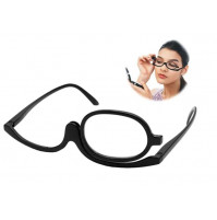 Magnifying rotating glasses lens for applying smooth and beautiful makeup, +1