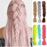 Braided braids solid kanekalon braids of different colors made of artificial hair, the perfect hairstyle for the summer