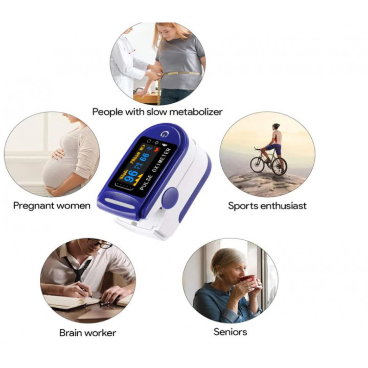Oximeter for measuring pulse and the amount of oxygen in the blood
