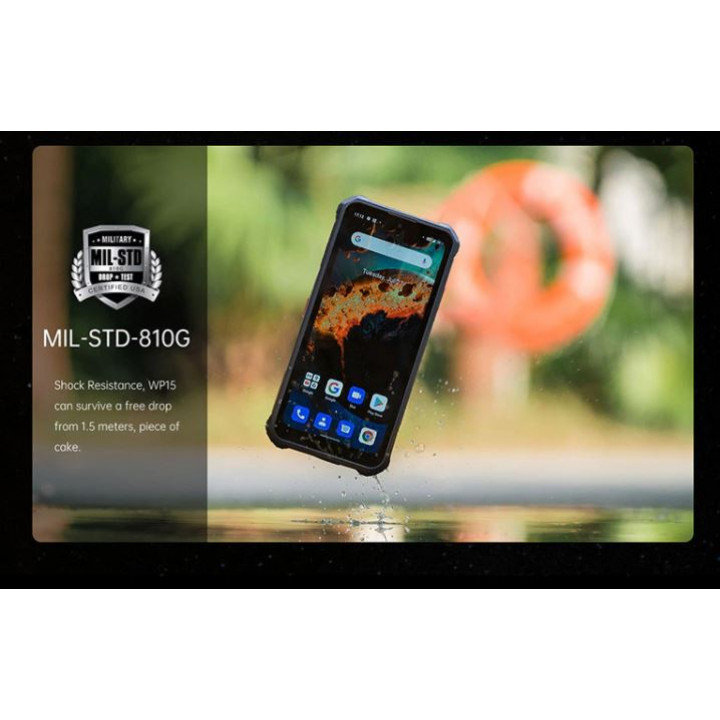 Heavy Duty Shockproof IP69K Waterproof IP68 Oukitel WP 15 HD+ Smartphone with Huge 15600 mAh Battery