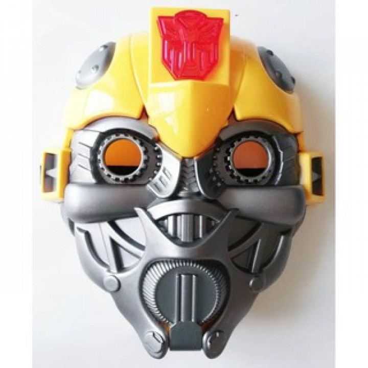 Children's LED carnival mask of the famous robot BumbleBee with lights