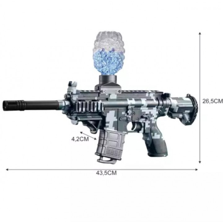 Elektroniskais bērnu automātiskais ložmetējs pistole, šauj ar ūdens bumbām Orbeez hidrobola spēlēšanai, ar iebūvētu akumulatoru