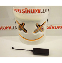 Glowing LED El Wire Square Face mask for parties, carnivals