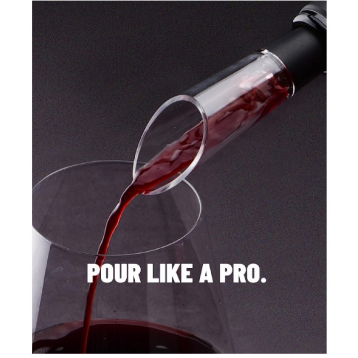 Sommelier set Decanto - vacuum corkscrew for wine, cork, dispenser, foil knife
