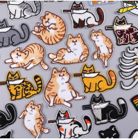 Patches, chevrons on a backpack, clothes - Cute cats, kitties, pussies, kittens