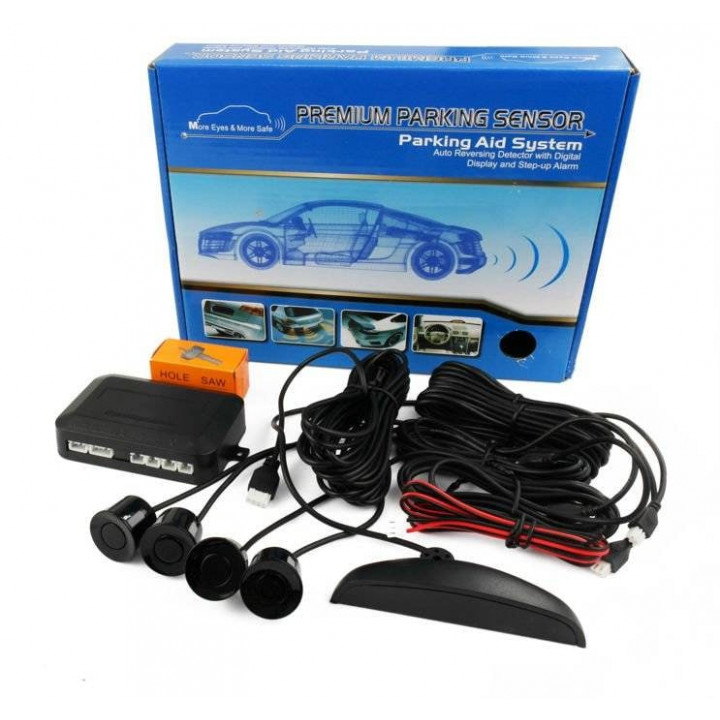 Parking sensor kit with mini LED display and 4 sensors, suitable for any car