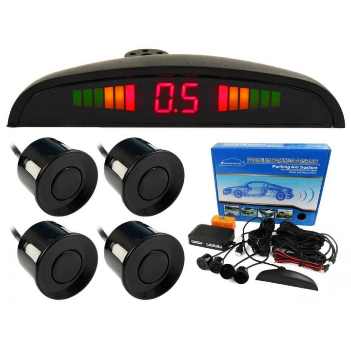Parking sensor kit with mini LED display and 4 sensors, suitable for any car