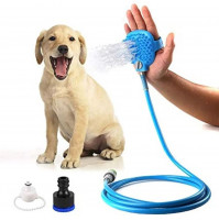 Brush attachment for easy and quick cleaning of dogs, shower or garden hose - Pet Bathing Tool