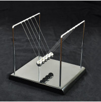 Stylish workplace decor, anti-stress toy for a nervous colleague or boss, Newton's pendulum made of stainless steel
