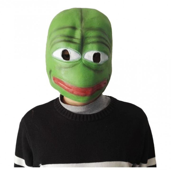 Full Latex Quality Cartoon Carnival Mask, web meme Pepe The Frog