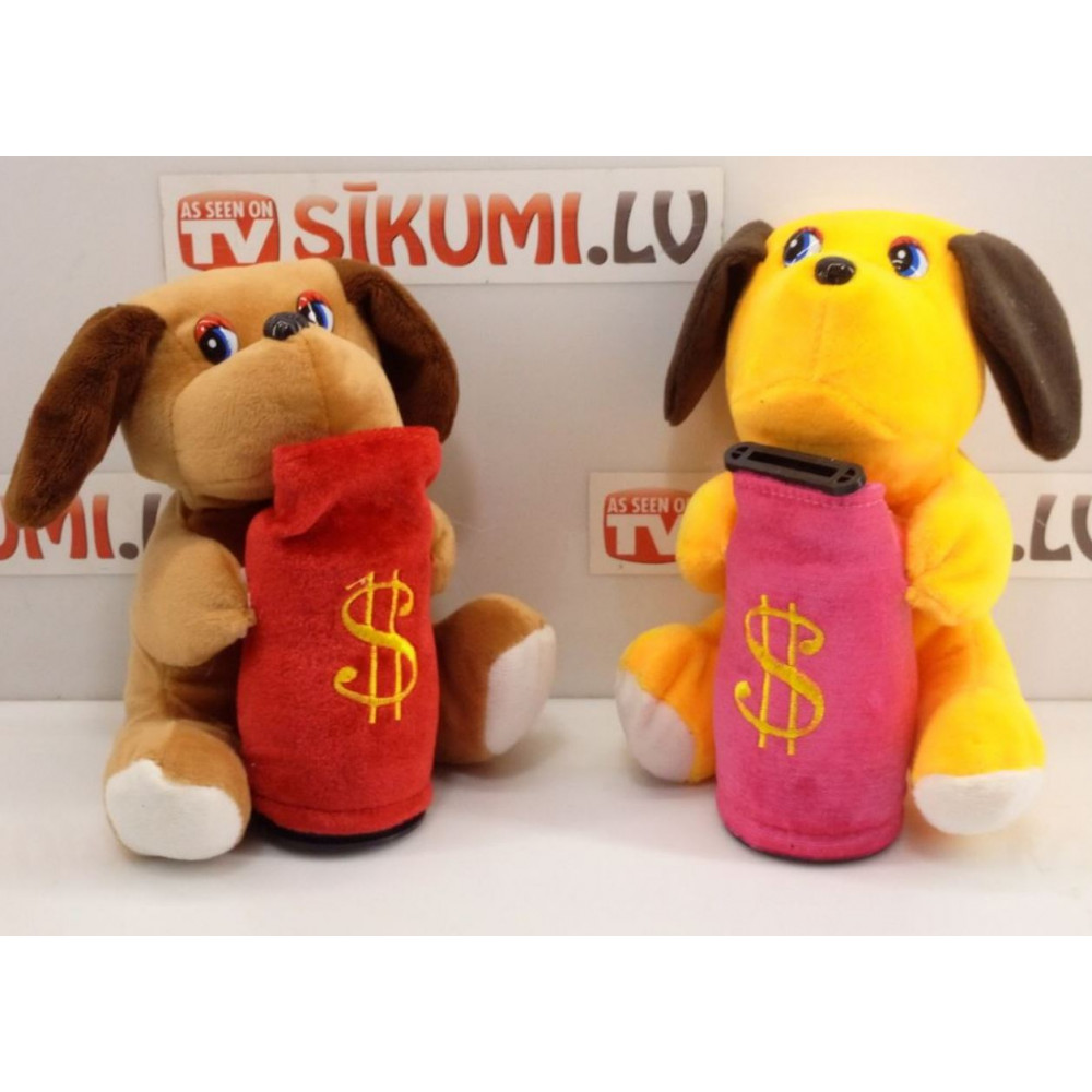 Stuffed toy, interactive piggy bank plush Dog that sings a song