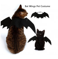 A fun, cool costume for a cat - Wings of a real bat, CatBatman