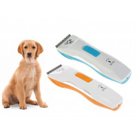 Wireless pet clipper trimmer with replaceable attachments for cutting and grooming dogs, cats